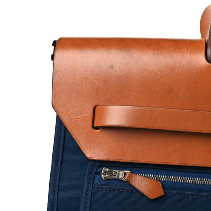 Hermes Toile Vache Hunter Herbag Zip 39 MM Bleu De Malte 14 of 16