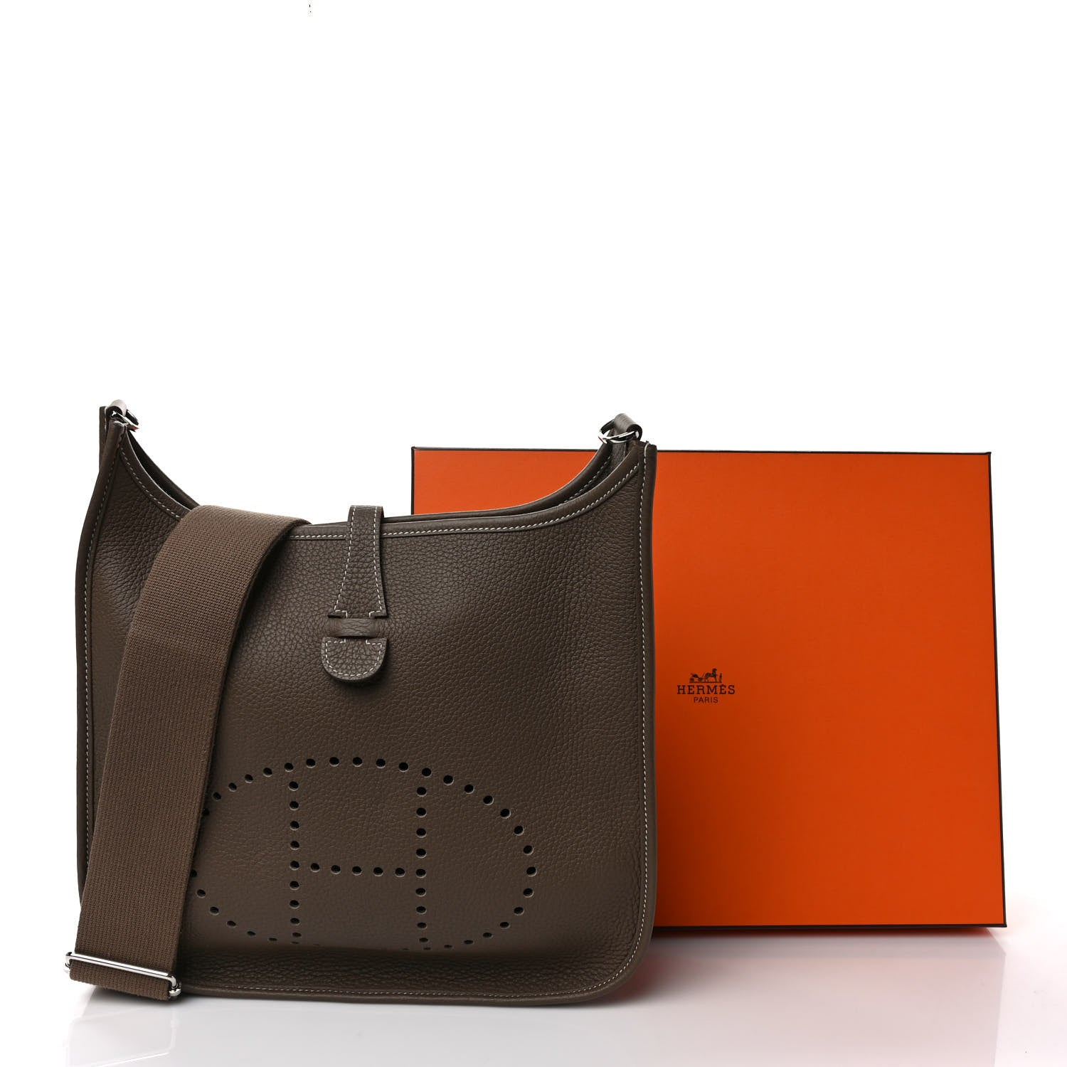 Hermes Taurillon Clemence Evelyne III PM Etoupe 9 of 9