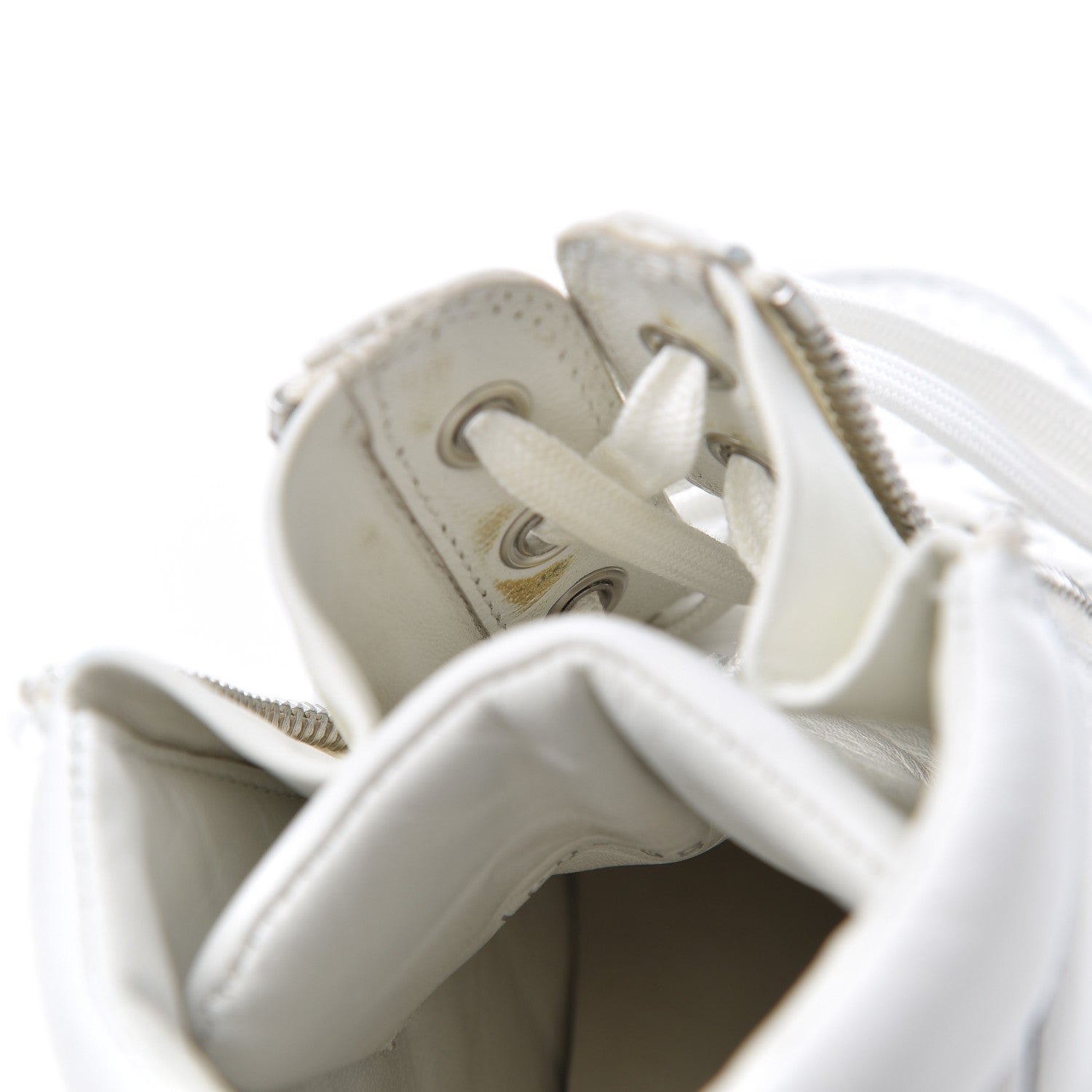 Chanel Calfskin High Top CC Sneakers 36 White 9 of 21
