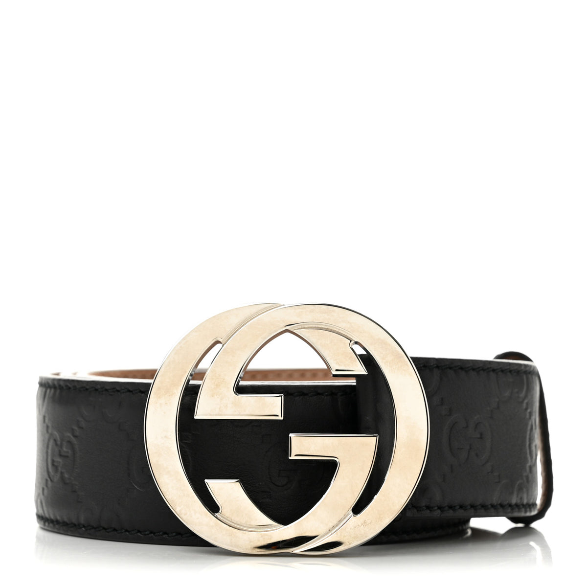 Guccissima Interlocking G Belt 105 42 Black