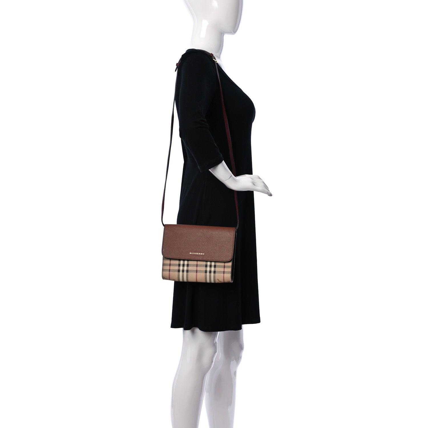 Burberry Haymarket Check Small Loxley Crossbody Bright Toffee 2 of 11