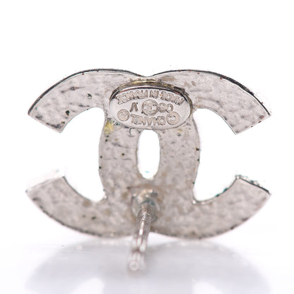 Chanel Crystal CC Earrings Silver 3 of 4