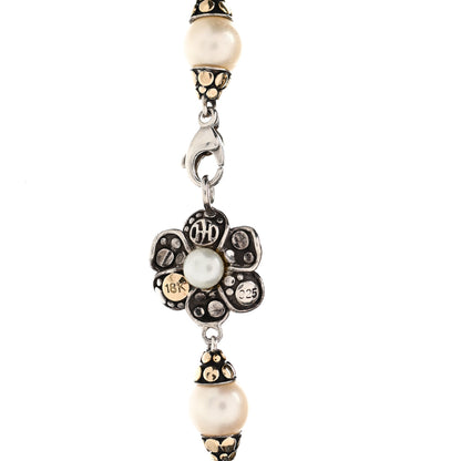 John Hardy Sterling Silver 18K Gold Pearl Ayu Jasmine Necklace 4 of 4