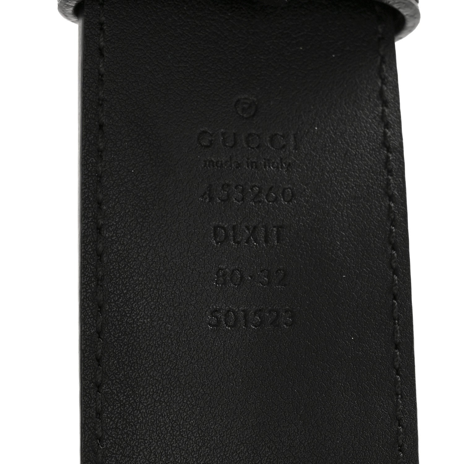 Gucci Moon Calfskin Pearl Double G 40mm Belt 80 32 Black Cream 5 of 6