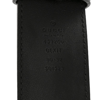 Gucci Moon Calfskin Pearl Double G 40mm Belt 80 32 Black Cream 5 of 6