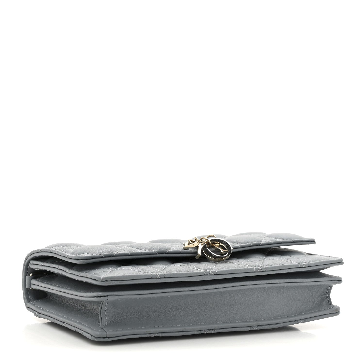 Christian Dior Lambskin Cannage Mini My Dior Top Handle Clutch Cloud Blue 4 of 11