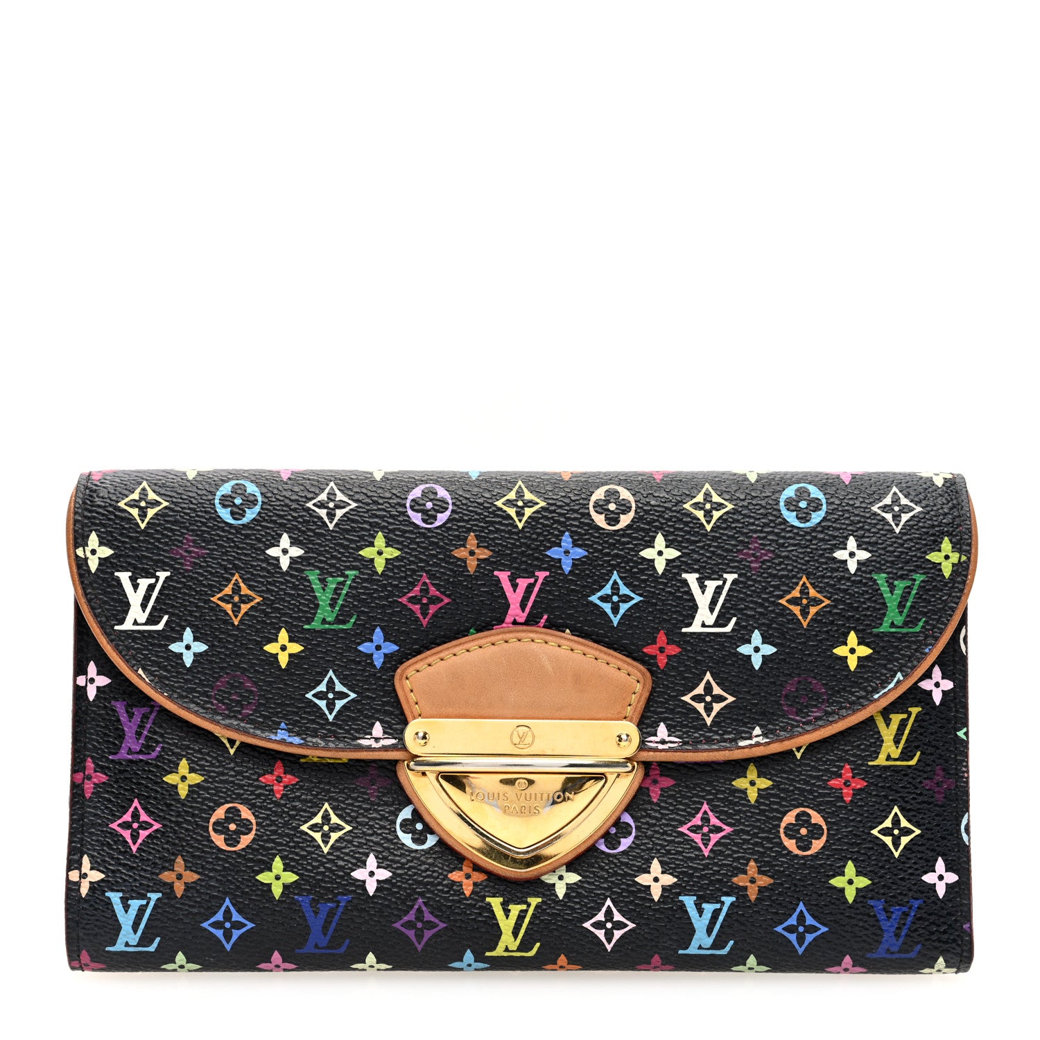 Louis Vuitton Monogram Multicolor Eugenie Wallet Black Grenade 1 of 6