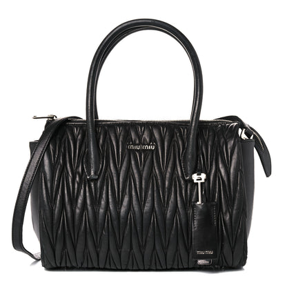 Miu Miu Nappa Matelasse Tote Black 1 of 23
