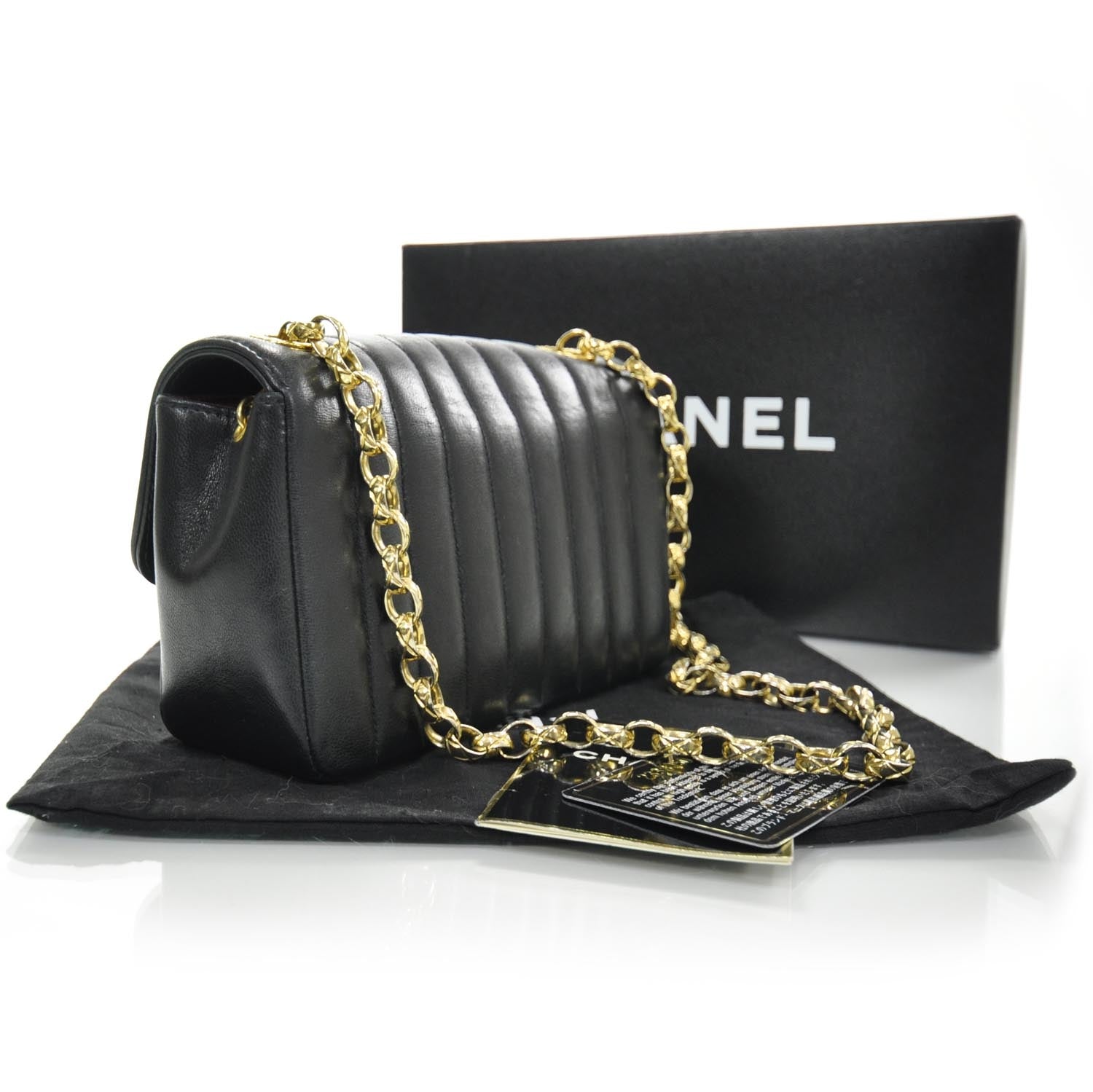 Chanel Lambskin Quilted Mini Flap Black 2 of 10