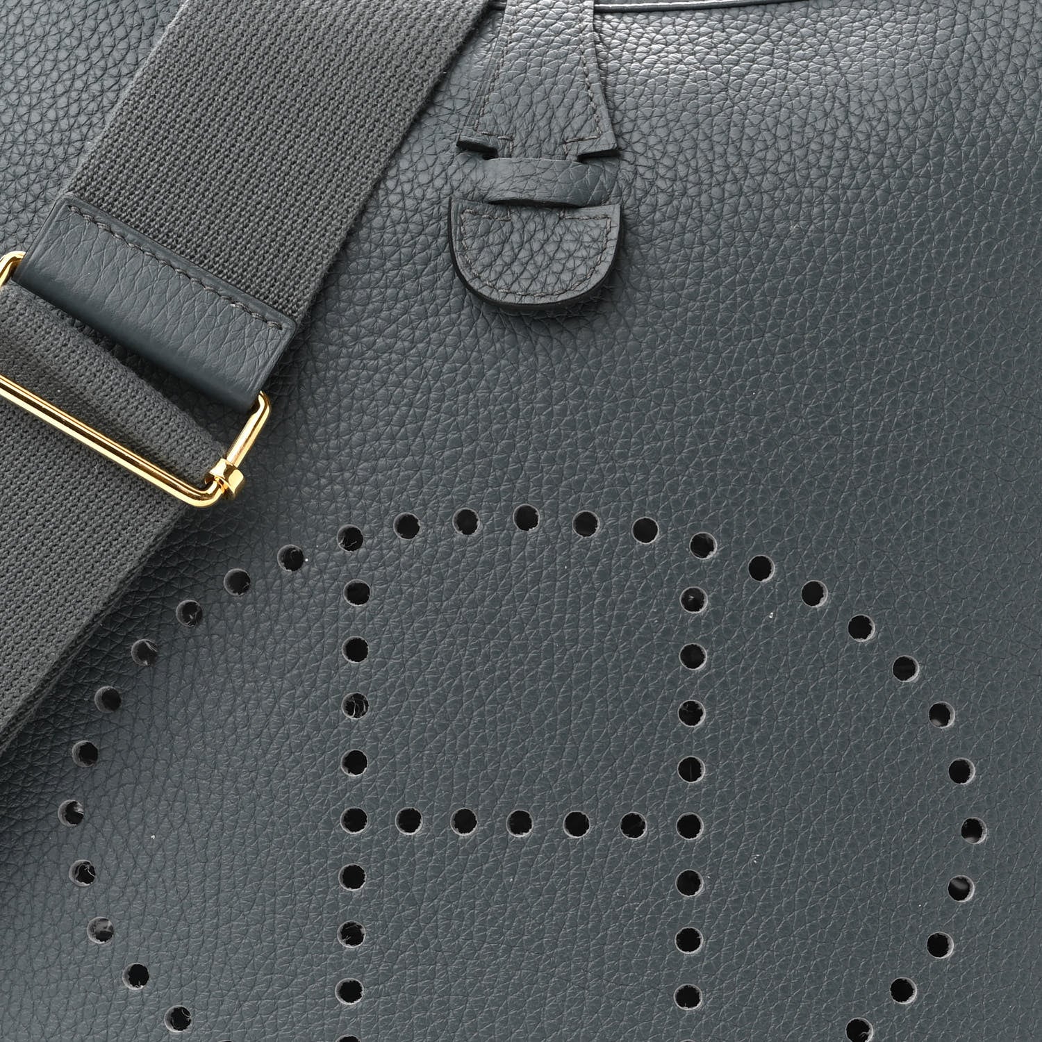 Hermes Taurillon Clemence Evelyne III PM Bleu Orage 7 of 10