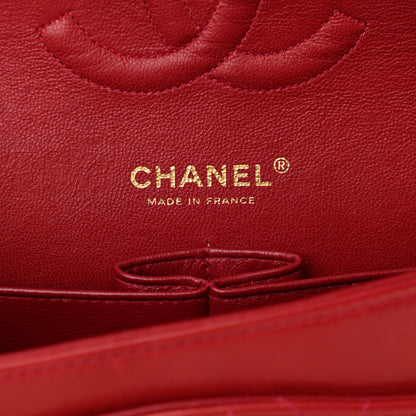 Chanel Lambskin Quilted Medium Double Flap Dark Bordeaux 6 of 11