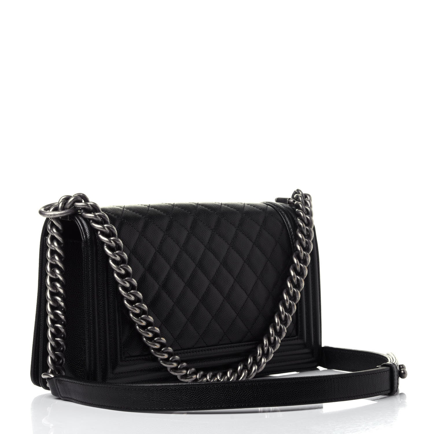 Chanel Caviar Quilted Medium Boy Flap Black 2 of 4