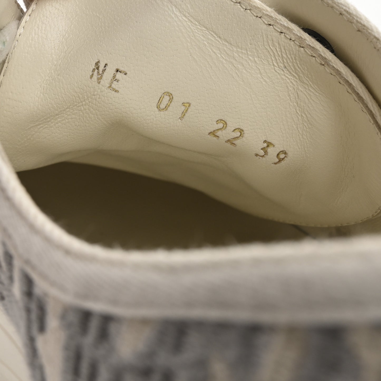 Canvas Oblique Walk'N'Dior Low Top Sneakers 39 Grey Stone