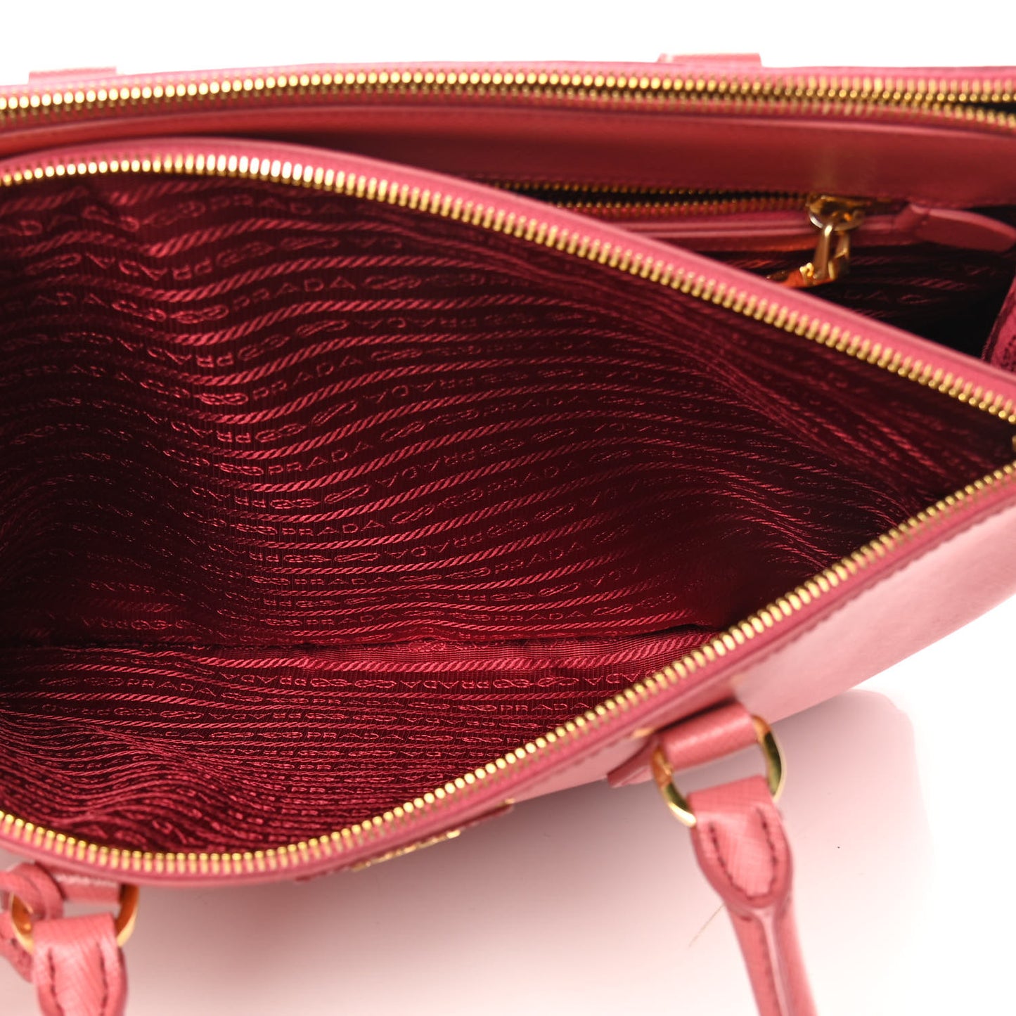 Saffiano Medium Galleria Double Zip Tote Geranio