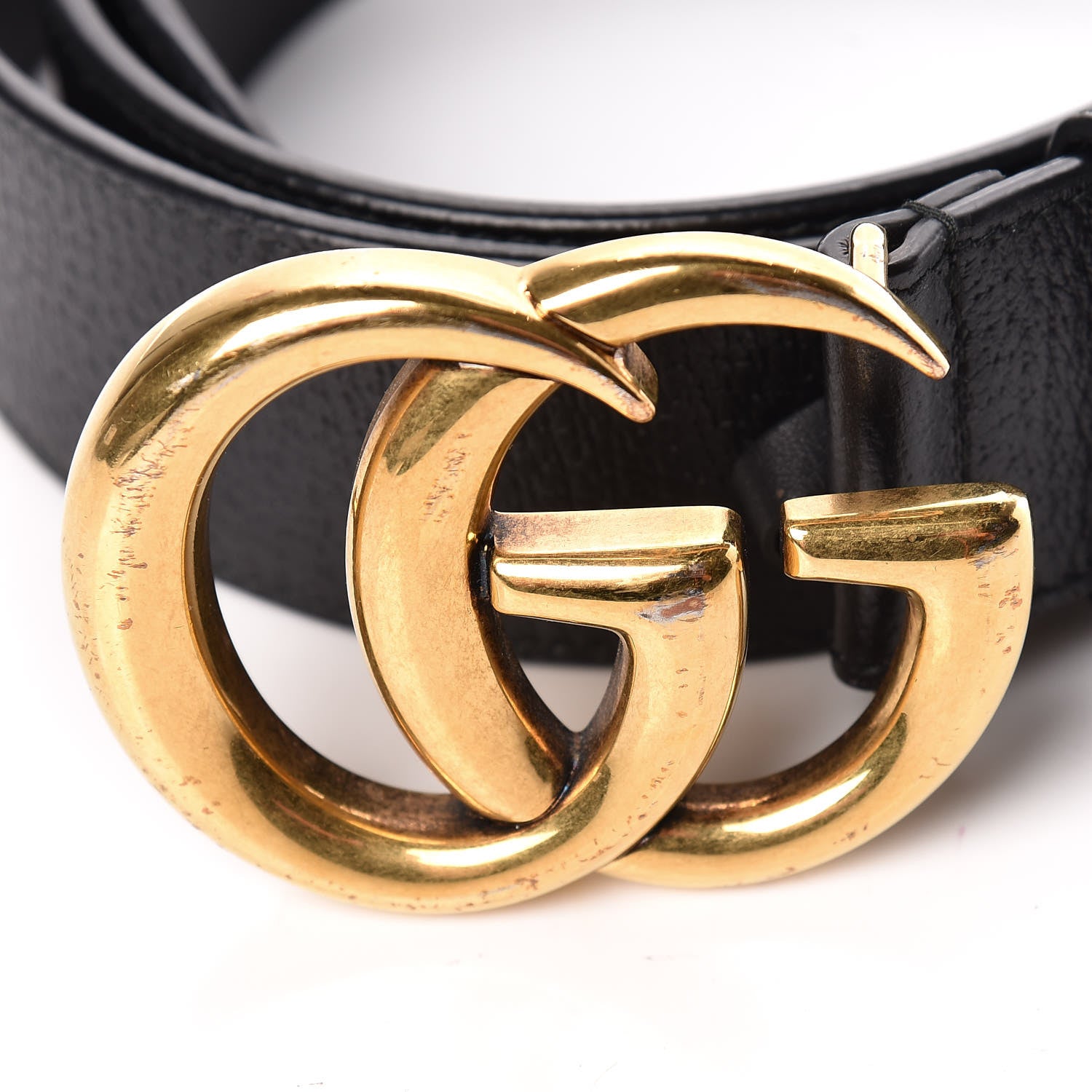 Gucci Textured Dollar Calfskin Double G 40mm Belt 105 42 Dark Cocoa 7 of 7