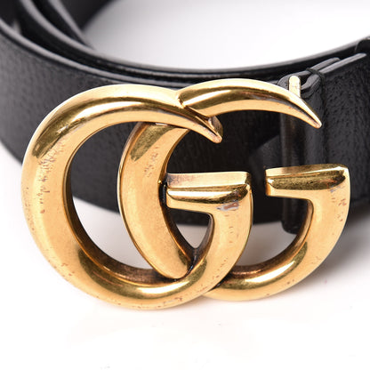 Gucci Textured Dollar Calfskin Double G 40mm Belt 105 42 Dark Cocoa 7 of 7