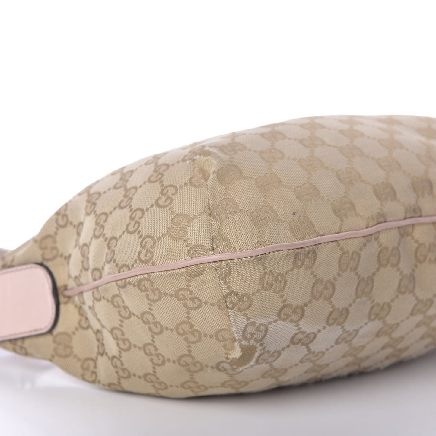 Monogram Web Medium Half Moon Hobo Blue Pink