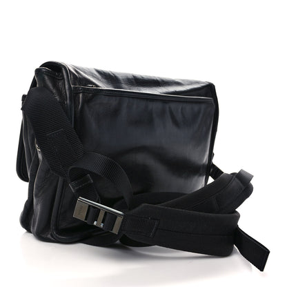 Prada Soft Calf Saffiano Travel Messenger Bag Black 3 of 9
