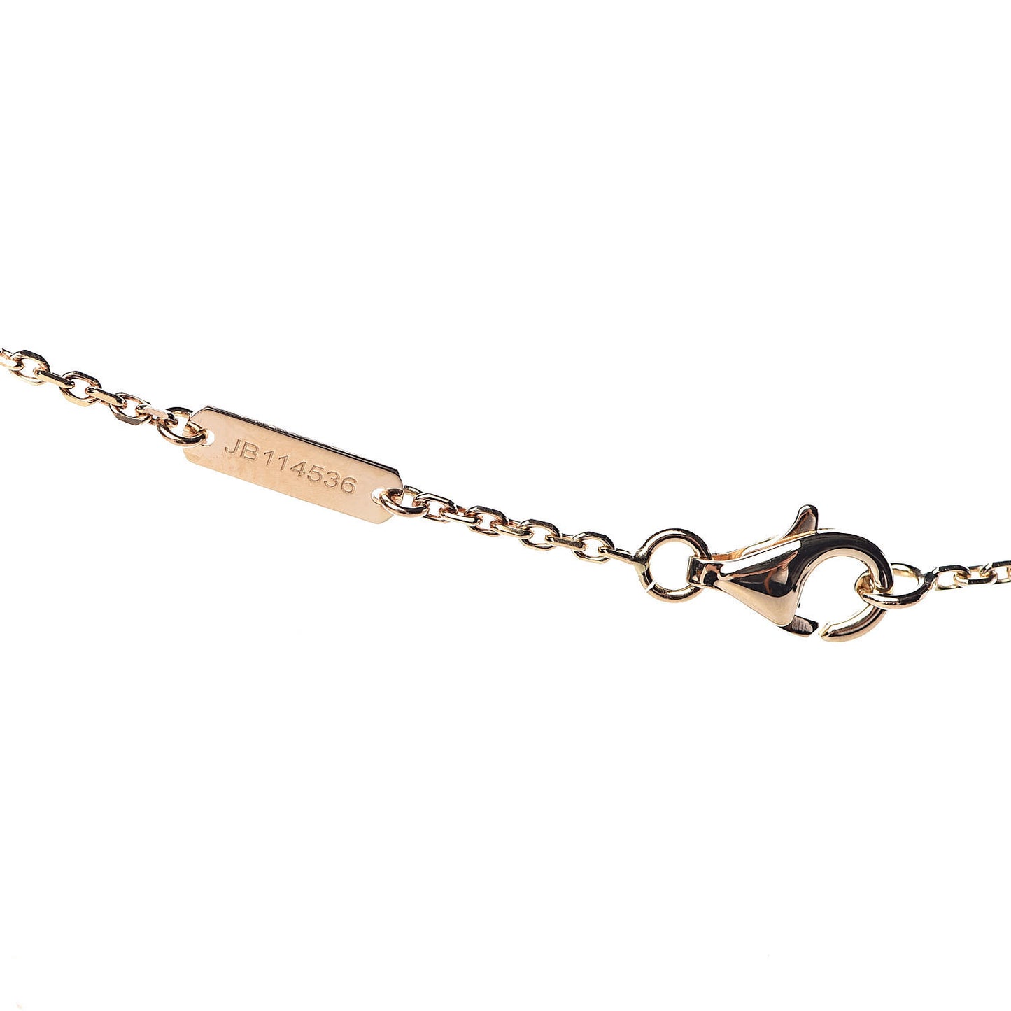 18K Yellow Gold Mother of Pearl Vintage Alhambra Pendant Necklace