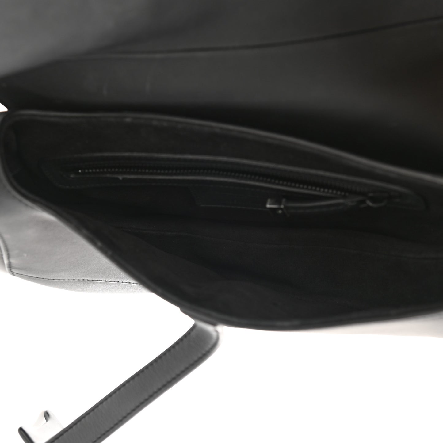 Ultra Matte Calfskin Saddle Bag Black
