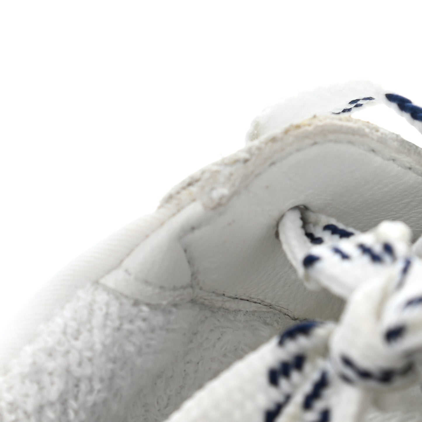 Calfskin Mesh Lycra Womens Logo Sneakers 39.5 White