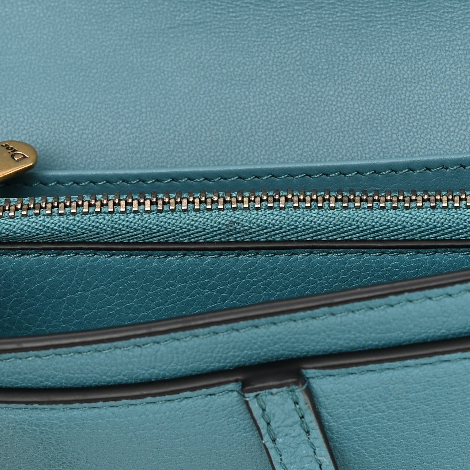 Christian Dior Goatskin Saddle Long Wallet With Chain Blue 16 of 16