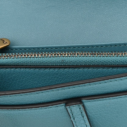 Christian Dior Goatskin Saddle Long Wallet With Chain Blue 16 of 16