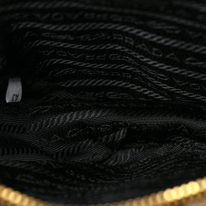 Prada Jacquard Triangolo Symbole Embroidered Mini Triangle Bag Black Corda 5 of 8