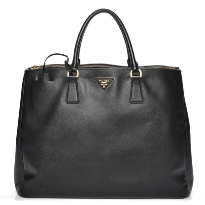 Prada Saffiano Lux Extra Large Galleria Double Zip Tote Black 1 of 9