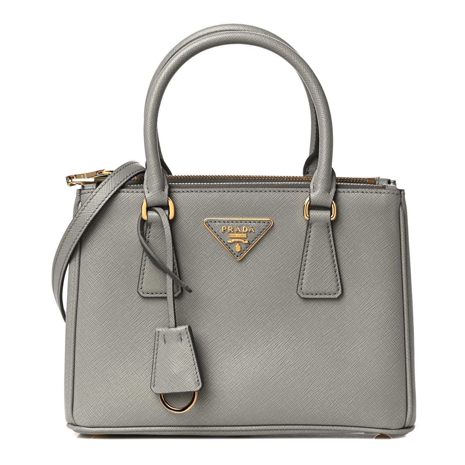 Prada Saffiano Small Galleria Double Zip Tote Nube 1 of 10