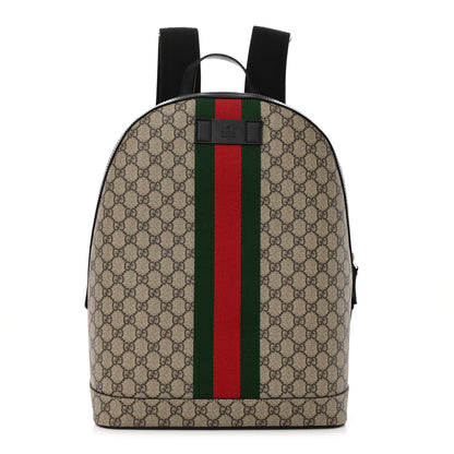 Gucci GG Supreme Monogram Web Dome Backpack Black 1 of 15