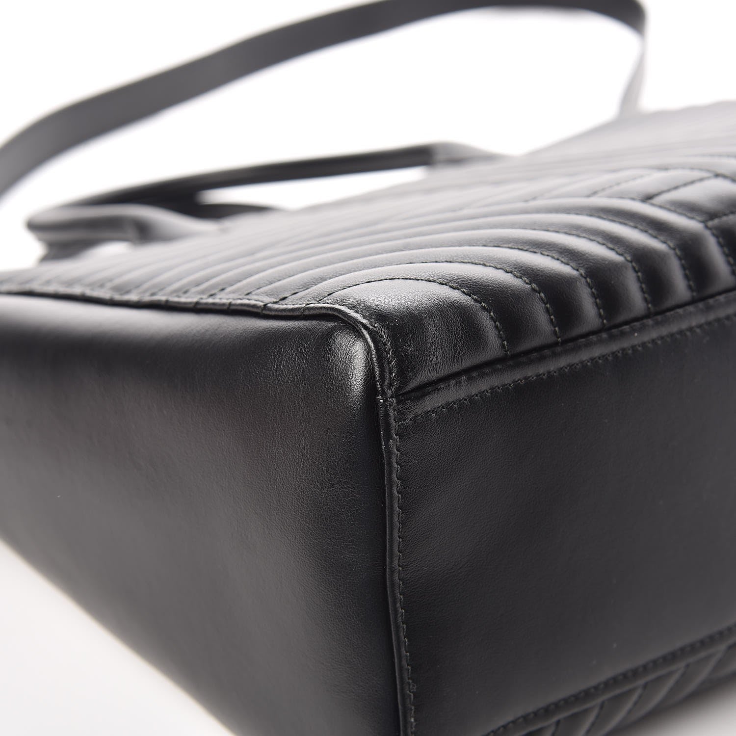 Prada Soft Calfskin Impunture Diagramme Tote Black 12 of 13