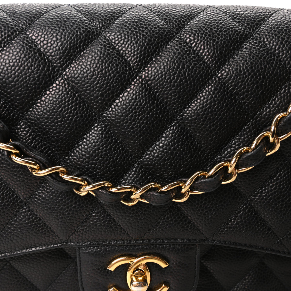 Chanel Caviar Quilted Jumbo Double Flap Black 8 of 12