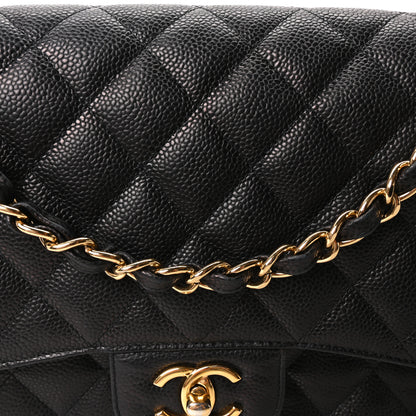 Chanel Caviar Quilted Jumbo Double Flap Black 8 of 12