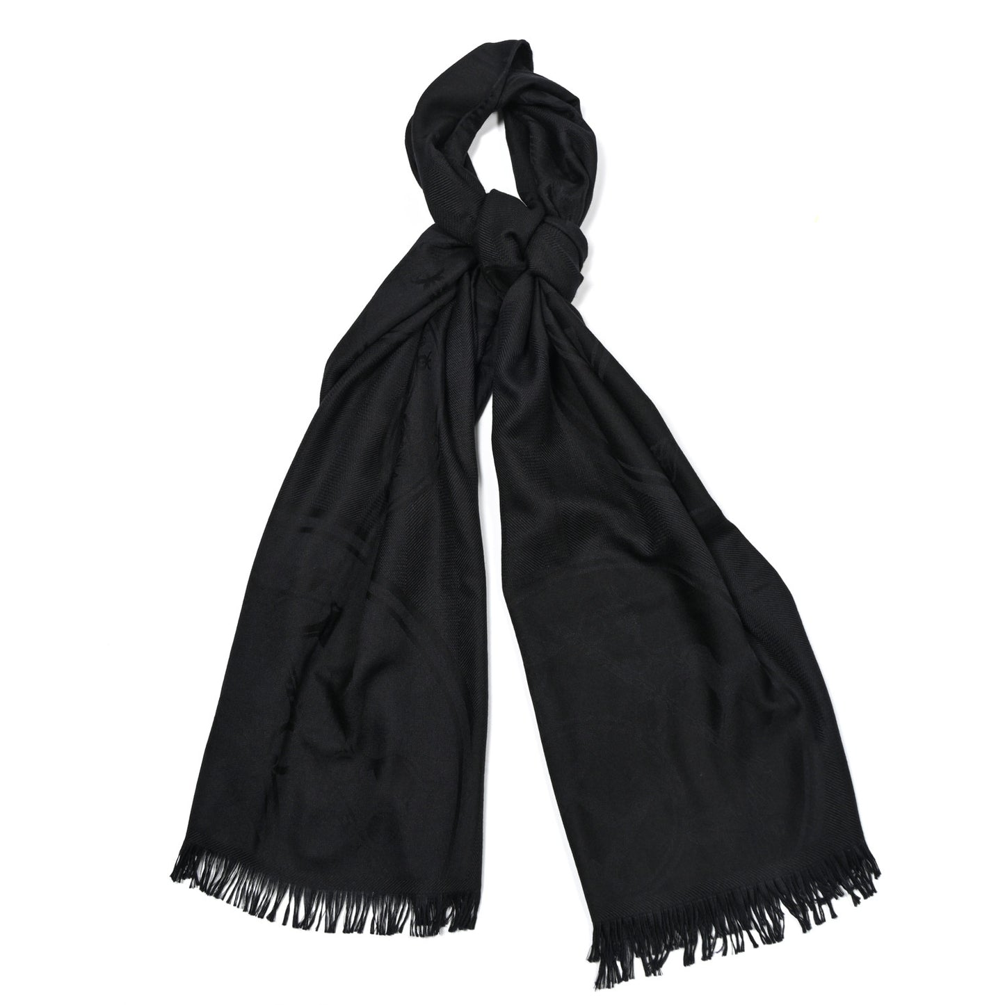 Cashmere Silk New Libris Stole Black