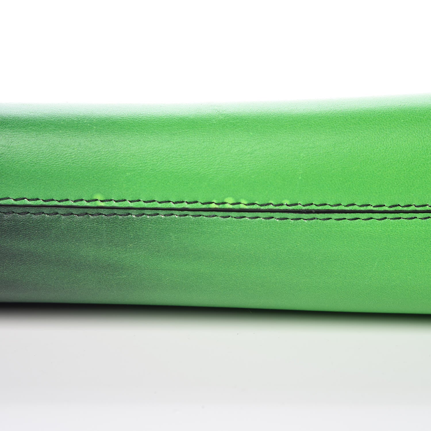 Lanvin Calfskin Krista Kim Reglisse Clutch Green Black 14 of 15