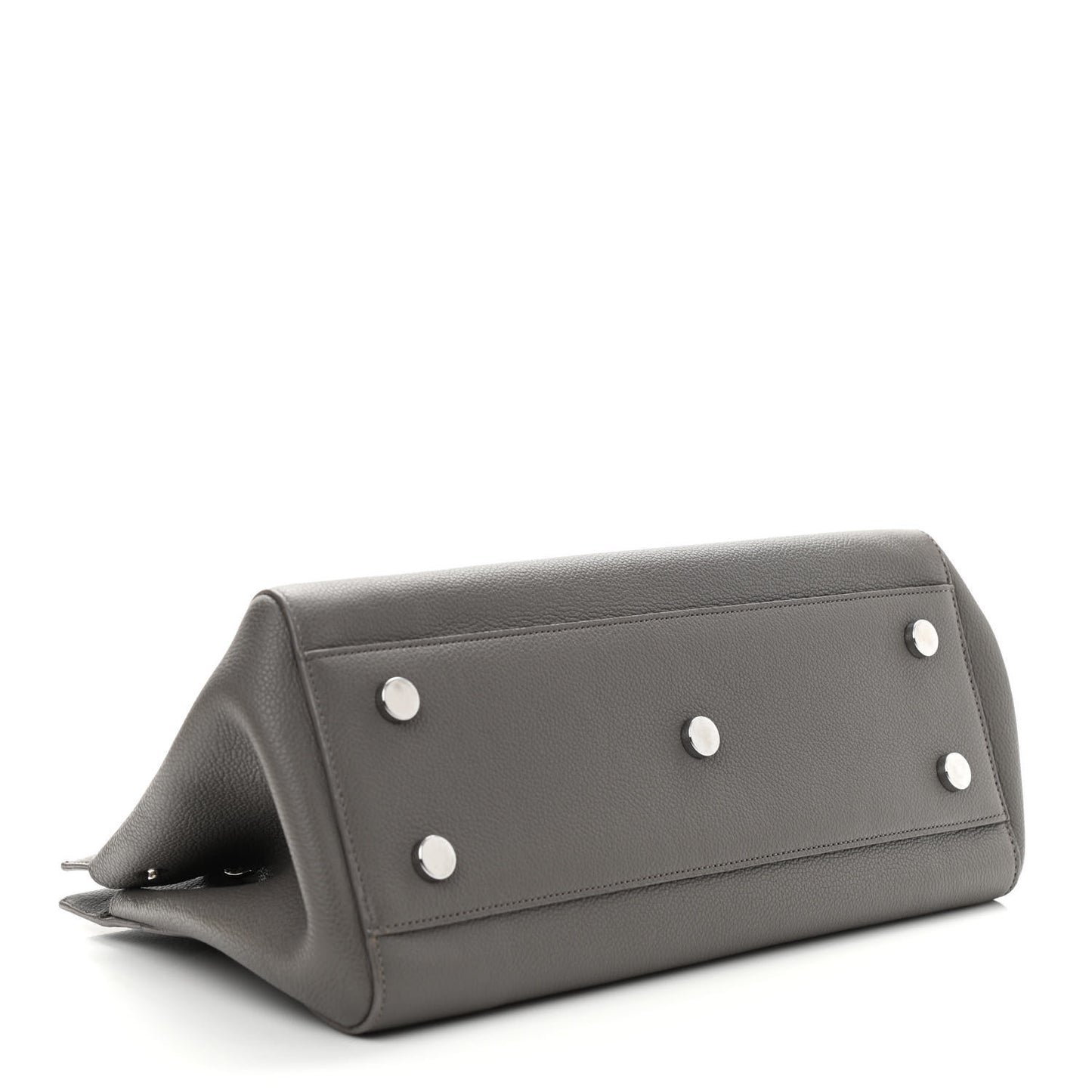 Grained Calfskin Small Cabas Rive Gauche Fog