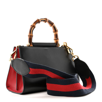 Gucci Nappa Bamboo Web Mini Nymphaea Top Handle Bag Black 3 of 15
