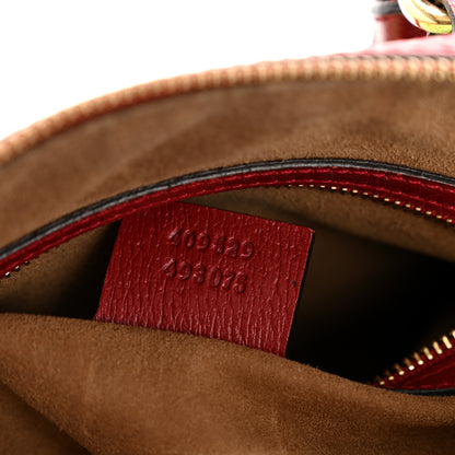 Gucci GG Supreme Monogram Tian Small Boston Beige Multicolor Red 7 of 13