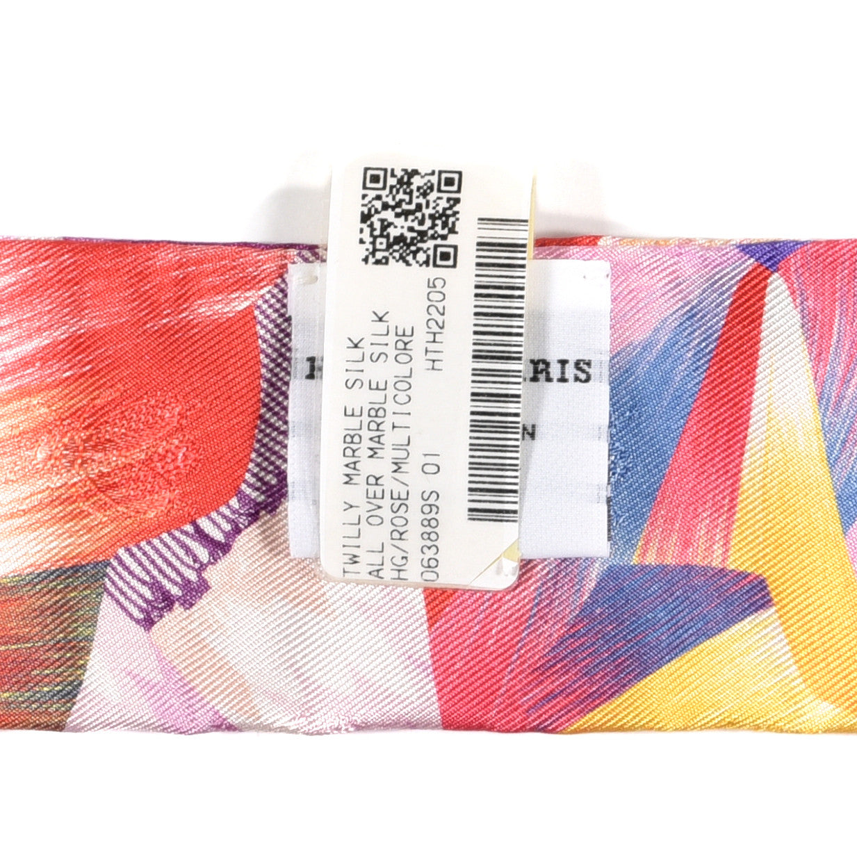 Silk All Over Marble Silk Twilly Rose Multicolor Ocre