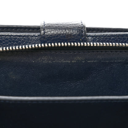 Chanel Caviar Quilted CC French Wallet Navy 11 of 12
