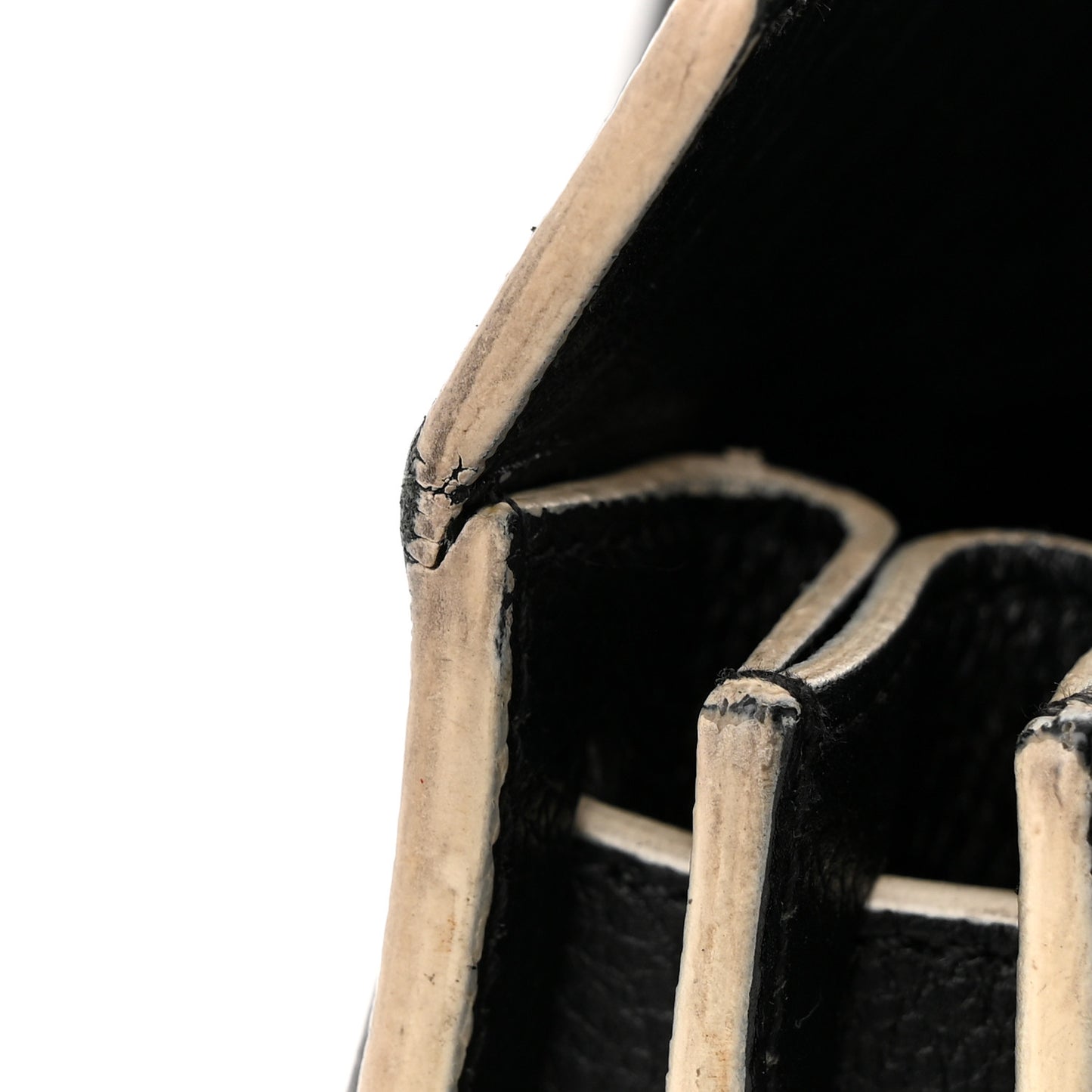 Calfskin Small Sac De Jour Black White