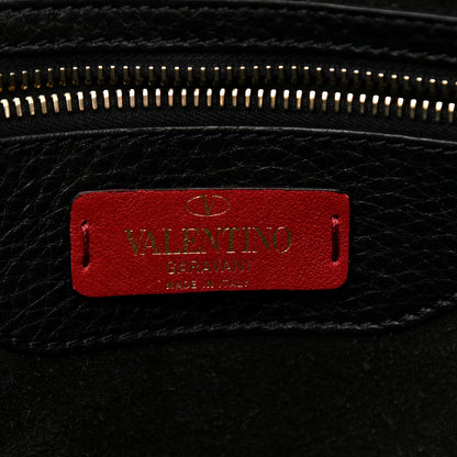Valentino Garavani Grained Calfskin Rockstud Shoulder Tote Black 6 of 9