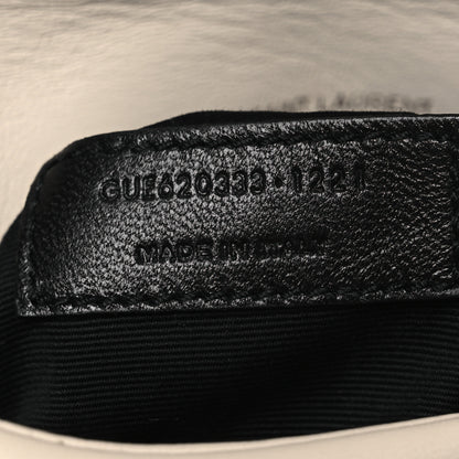 Saint Laurent Lambskin Quilted Toy Loulou Puffer Monogram Chain Satchel Blanc Vintage 8 of 12