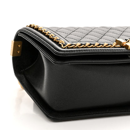 Chanel Caviar Quilted Medium Chain Around Boy Flap Black 9 of 11