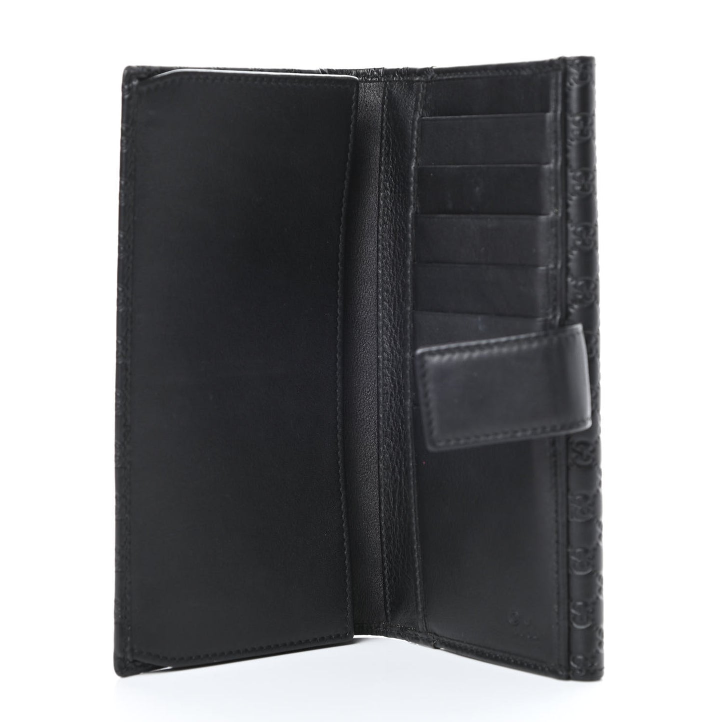 Microguccissima Continental Flap Wallet Black