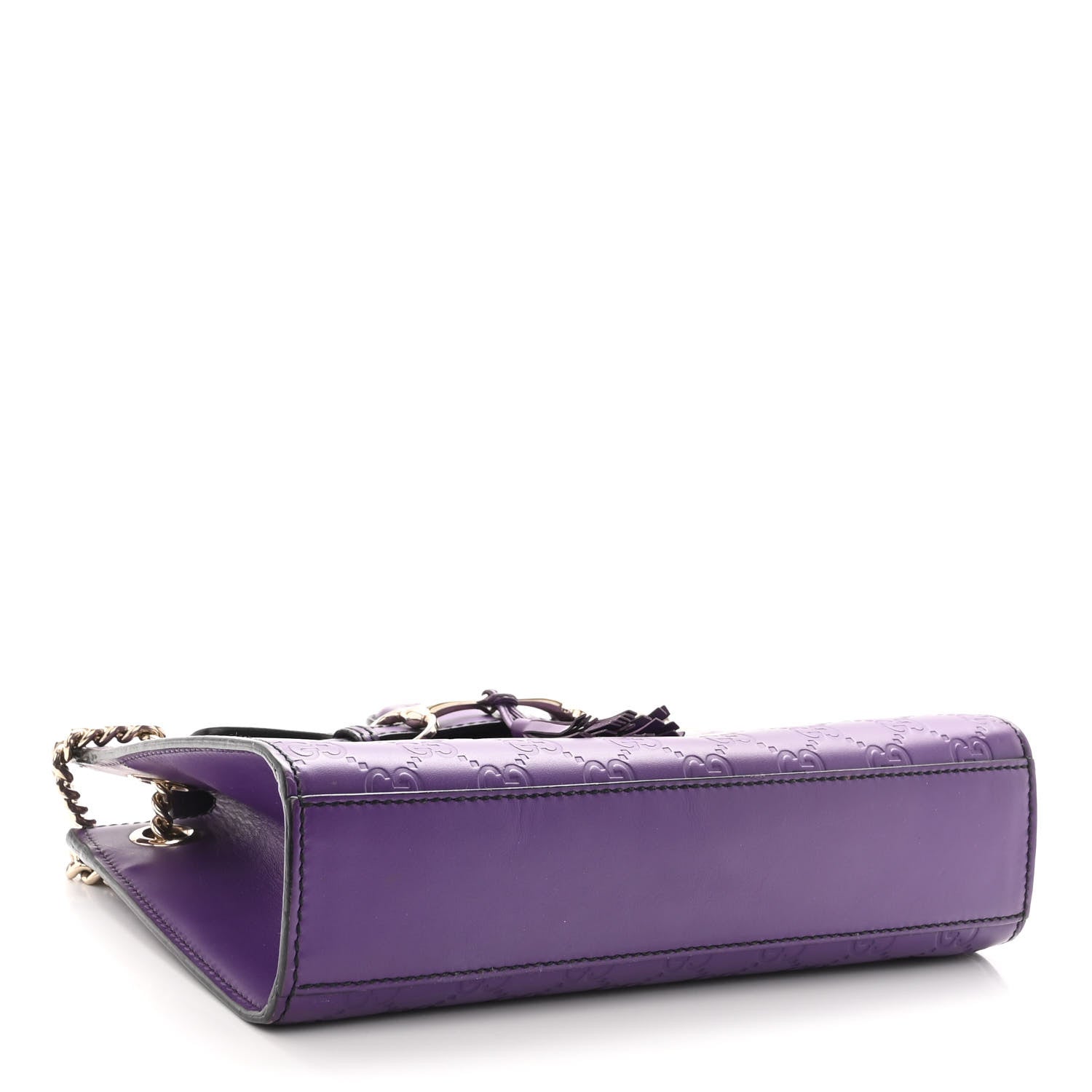 Gucci Guccissima Small Emily Chain Shoulder Bag Purple 4 of 11