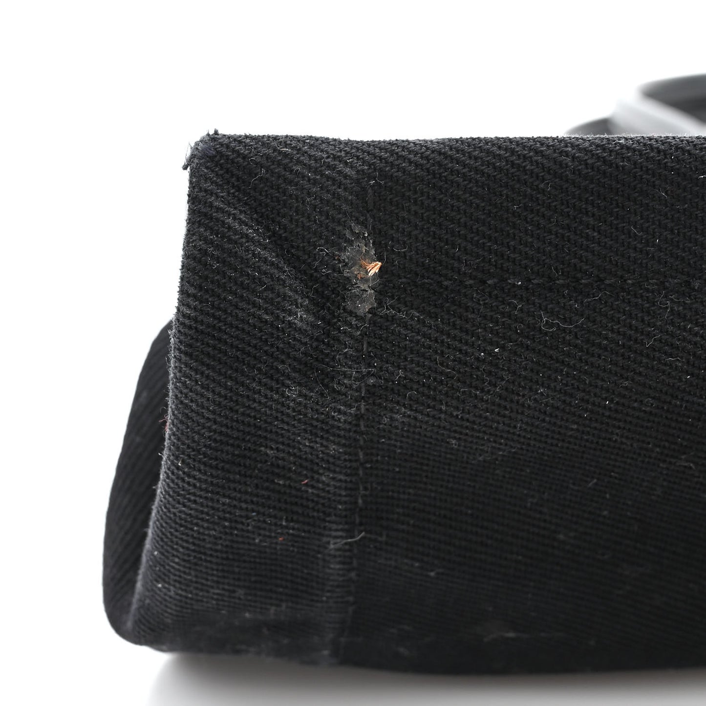 Linen Calfskin Rive Gauche Tote Black