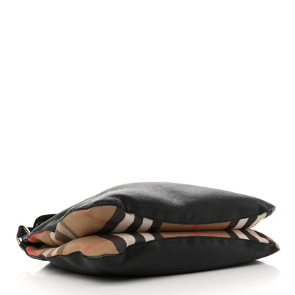 Burberry Derby Calfskin House Check Cornwall Hobo Black 4 of 11