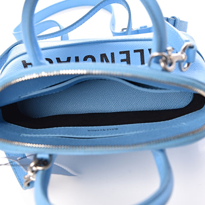 Balenciaga Signature Grained Calfskin Logo XXS Ville Top Handle Bag Baby Blue Black 5 of 10